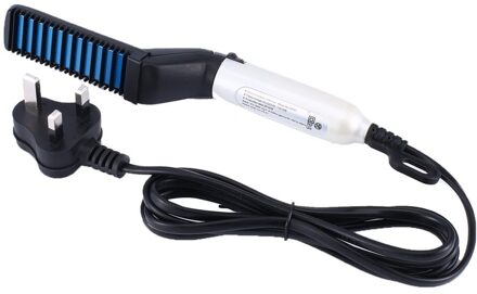 Quick Baard Stijltang Multifunctionele Haar Kam Curling Curler Tonen Cap Mannen Kappers Rood UK plug