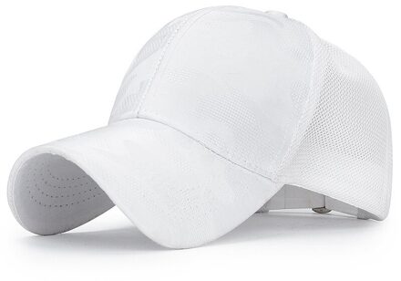 Quick Dry Sport Hoed Lichtgewicht Ademend Ongestructureerde Zachte Run Cap Mannen Vrouwen Unisex Ballcap wit