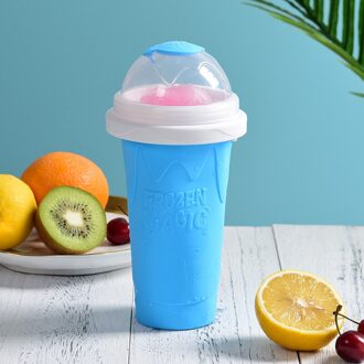 Quick-Frozen Smoothies Nieuw Duurzaam Slush Ijs Maker Squeeze Slush Quick Koeling Cup Milkshake Fles Smoothie Cup blauw