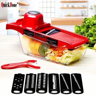 QuickDone Creatieve Mandoline Slicer Groentensnijder met Rvs Blade Handleiding Aardappel Dunschiller Wortel Rasp Dicer AKC6035