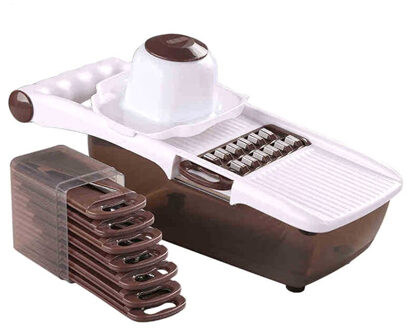 QuickDone Multifunctionele Mandoline Slicer Groente Cutter Met Rvs Blade Aardappel Wortel Rasp Keuken Tool AKC6235