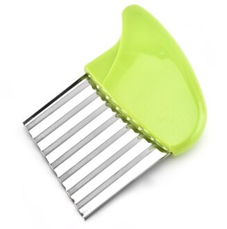 Quickdone Rvs Aardappel Cutter Golvend Mes Franse Fry Chip Keuken Fruit Groente Slicer Chopper Snijgereedschap AKC6424