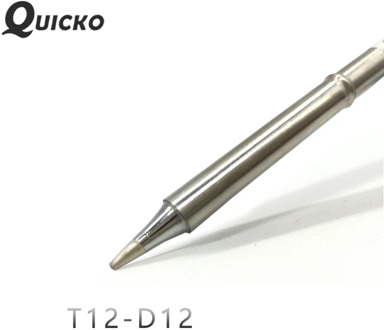QUICKO T12-D12 Shape D series Welding iron tips 70W for FX9501/951/907 T12 Handle OLED&LED station 7s melt tin