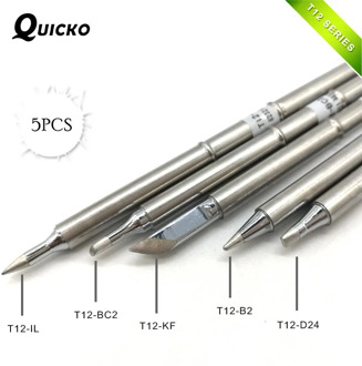 QUICKO T12-KF T12-B2 T12-BC2 T12-D24 IL Electronic Soldering Iron Tips Solder Iron 220v Welding Tip For Soldering Repair Station