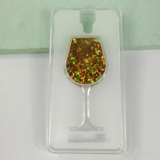 Quicksand Rhinestone Rode Wijn Glas Patroon Beschermhoes Voor Dexp Ixion MS650 Cover Soft Tpu Siliconen Back Cover geel