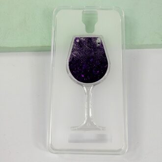 Quicksand Rhinestone Rode Wijn Glas Patroon Beschermhoes Voor Dexp Ixion MS650 Cover Soft Tpu Siliconen Back Cover paars