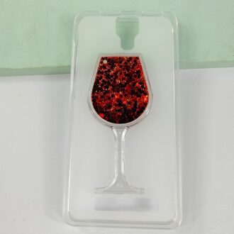 Quicksand Rhinestone Rode Wijn Glas Patroon Beschermhoes Voor Dexp Ixion MS650 Cover Soft Tpu Siliconen Back Cover rood