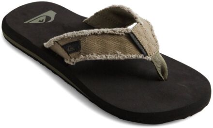 Quiksilver Monkey Abyss Heren Slippers - Green/Black/Brown - Maat 45