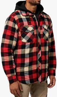 QUILTED FLANNEL Heren Shirt Jack Rood - maat