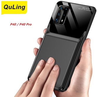 Quling 10000 Mah Voor Huawei P40 Batterij Case P40 Pro Batterij Oplader Bank Vermogen Case Voor Huawei P40 Pro Batterij case P40 blauw