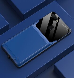 Quling 10000 Mah Voor Oppo A7X Batterij Case Batterij Oplader Bank Power Case Voor Oppo A7X Batterij Case Blauw