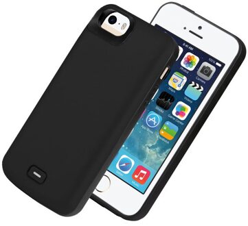 QuLing 4000 Mah For IPhone 5 5S SE Battery Case Battery Charger Bank For IPhone 5 Power Case zwart