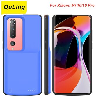Quling 6800 Mah Voor Xiaomi Mi 10 Batterij Case Batterij 10 Pro Charger Bank Vermogen Case Voor Xiaomi Mi 10 pro Batterij Case Mi 10 zwart