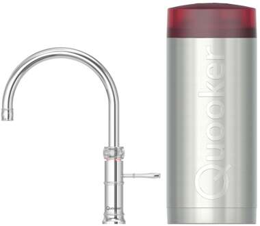Quooker Classic Fusion Round Keukenkraan Set - Kokend Warm- en Koud Water - Chroom - Inclusief COMBI Reservoir