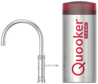 Quooker Classic Fusion Round kokendwaterkraan - draaibare uitloop - Combi reservoir - Warm / kokend water - Chroom 22CFRCHR