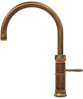 Quooker Classic Fusion Round Messing Patina kraan CFNRPTB