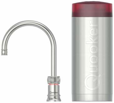 Quooker Classic Nordic Round Kokendwaterkraan Single Tap Set - Kokend Water - RVS - Inclusief COMBI Reservoir