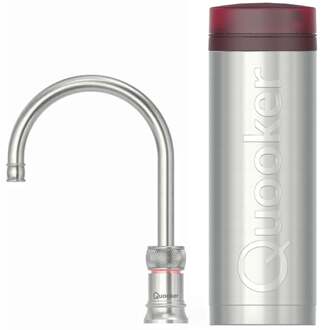 Quooker Classic Nordic Round Kokendwaterkraan Single Tap Set - Kokend Water - RVS - Inclusief PRO3 Reservoir