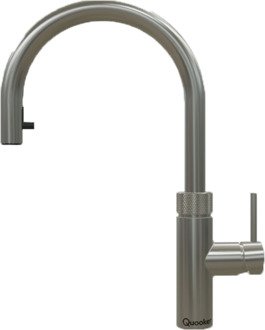 Quooker COMBI Nordic Square Twin Taps RVS RVS Roestvrijstaal