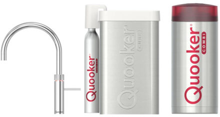 Quooker Cube Fusion Round Chroom met Combi Boiler