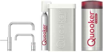 Quooker Cube Nordic Square Twintaps Chroom met Combi+ Boiler