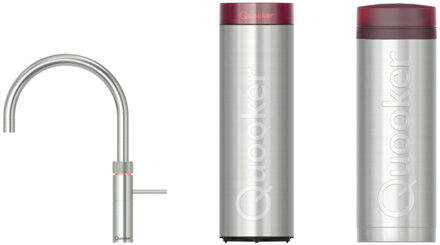 Quooker CUBE PRO3 Fusion Round RVS Kokendwaterkraan Zilver