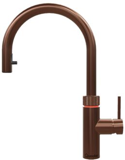 Quooker flex kokendwaterkraan - draaibare & uittrekbare uitloop - Combi+ reservoir - Warm / kokend water - Rosé koper 22+XRCO