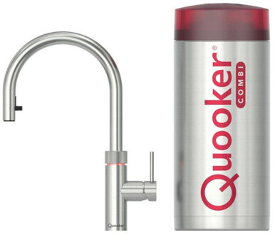 Quooker flex kokendwaterkraan - draaibare & uittrekbare uitloop - Combi+ reservoir - Warm / kokend water - RVS 22+XRVS