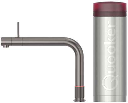 Quooker Front Keukenkraan Set - Kokend Warm- en Koud Water - Gunmetal - Inclusief PRO3 Reservoir