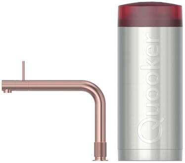 Quooker Front Keukenkraan Set - Kokend Warm- en Koud Water - Rosé Koper - Inclusief COMBI+ Reservoir