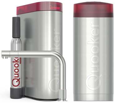 Quooker Front Keukenkraan Set - Kokend Warm- en Koud Water - RVS - Inclusief COMBI+ Reservoir & CUBE - Direct Gekoeld Bruisend Water