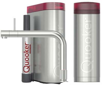 Quooker Front Keukenkraan Set - Kokend Warm- en Koud Water - RVS - Inclusief PRO3 Reservoir & CUBE - Direct Gekoeld Bruisend Water