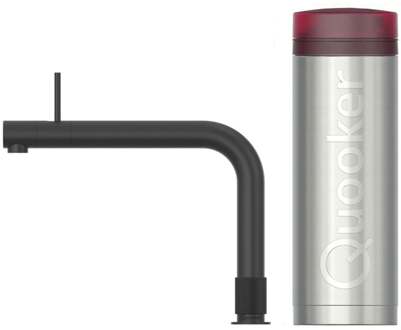 Quooker Front Keukenkraan Set - Kokend Warm- en Koud Water - Zwart - Inclusief PRO3 Reservoir