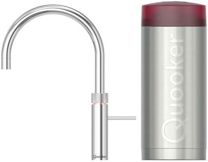 Quooker Fusion Round Keukenkraan Set - Kokend Warm- en Koud Water - Chroom - Inclusief COMBI Reservoir