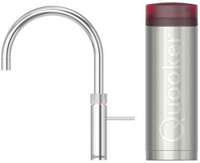 Quooker Fusion Round Keukenkraan Set - Kokend Warm- en Koud Water - Chroom - Inclusief PRO3 Reservoir