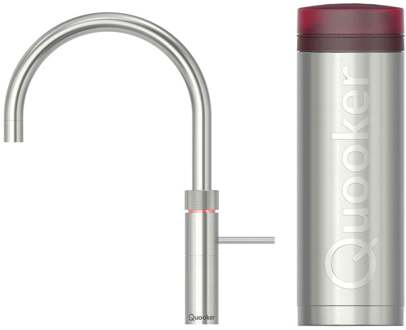 Quooker Fusion Round Keukenkraan Set - Kokend Warm- en Koud Water - RVS - Inclusief COMBI+ Reservoir