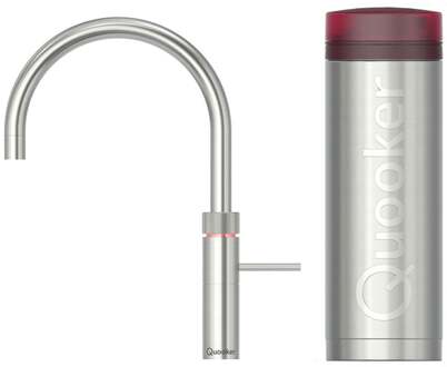 Quooker Fusion Round Keukenkraan Set - Kokend Warm- en Koud Water - RVS - Inclusief COMBI Reservoir