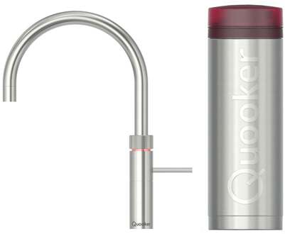 Quooker Fusion Round Keukenkraan Set - Kokend Warm- en Koud Water - RVS - Inclusief PRO3 Reservoir