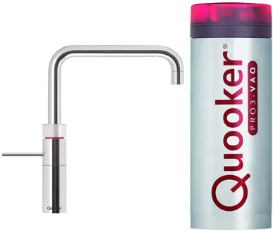 Quooker Fusion Square Black Kokendwaterkraan met Combi+ Reservoir 22+FSBLK, zwart