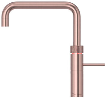 Quooker Fusion Square Keukenkraan - Kokend - Warm & Koud Water - Kindveilige Dubbeldruk - Rosé Koper