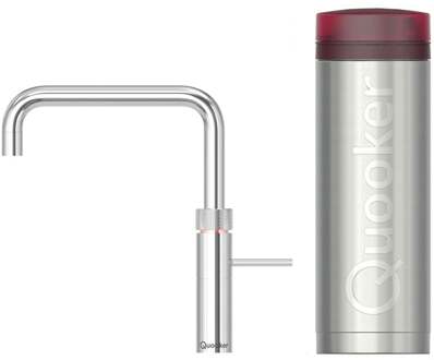 Quooker Fusion Square Keukenkraan Set - Kokend Warm- en Koud Water - Chroom - Inclusief PRO3 Reservoir
