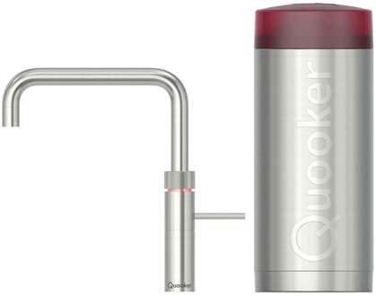 Quooker Fusion Square Keukenkraan Set - Kokend Warm- en Koud Water - RVS - Inclusief COMBI+ Reservoir