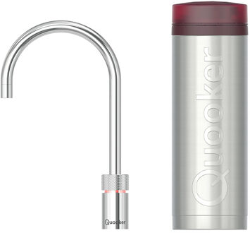 Quooker Nordic Round Kokendwaterkraan Single Tap Set - Kokend Water - Chroom - Inclusief PRO3 Reservoir