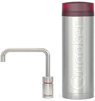 Quooker Nordic Square Kokendwaterkraan Single Tap Set - Kokend Water - Chroom - Inclusief PRO3 Reservoir