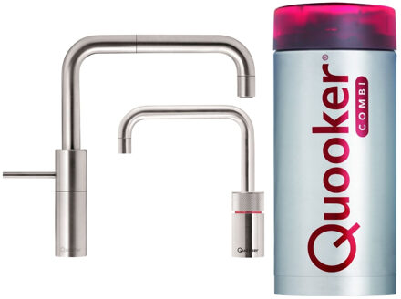 Quooker Nordic Square Twintaps met Combi Boiler RVS