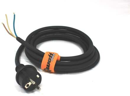 QWATTPRO Aansluitsnoer kl.I 5m 3G1,0 H07RN-F zwart IP44 - 2511122 - 2511122
