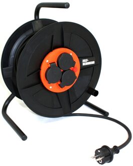 QWATTPRO kabelhaspel BM300 RA 40m 3G2,5 H07RN-F zwart - 1111130 - 1111130