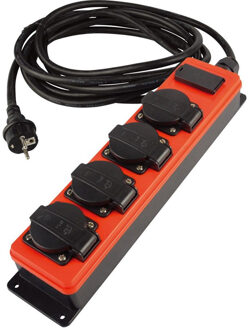 QWATTPRO SocketMaster | 4xRA | 2 x USB | 3x2,5 mm | 20 meter | 2561029 2561029