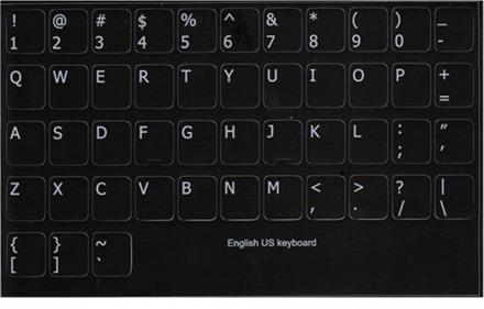 QWERTY English US keyboard stickervel - small