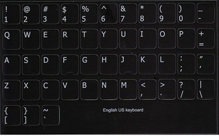 QWERTY English US keyboard stickervel